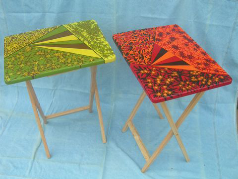 Abstract Garden Collapsible Coffee Tables