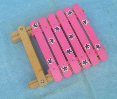 Folding Popsicle-Stick Tables