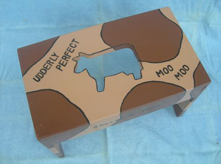 Udderly Perfect Cow-Themed Stool