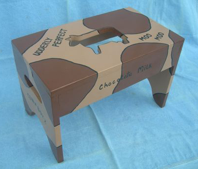 Udderly Perfect Cow-Themed Stool
