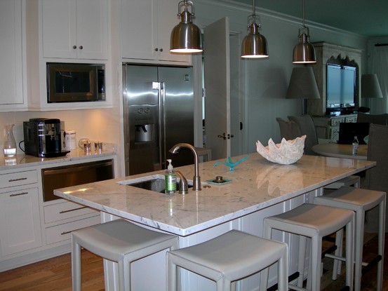 Remodeled  Pensacola Beach Condominium Kitchen and Bathroom by David Alley Carpentry