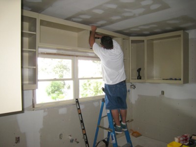 TheInstall10 Install the wall cabinets
